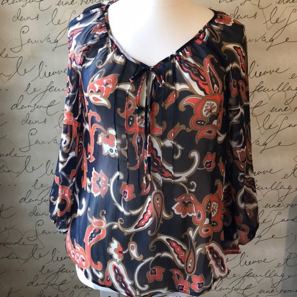 Charter Club Tops - CHARTER CLUB sheer flowy blouse